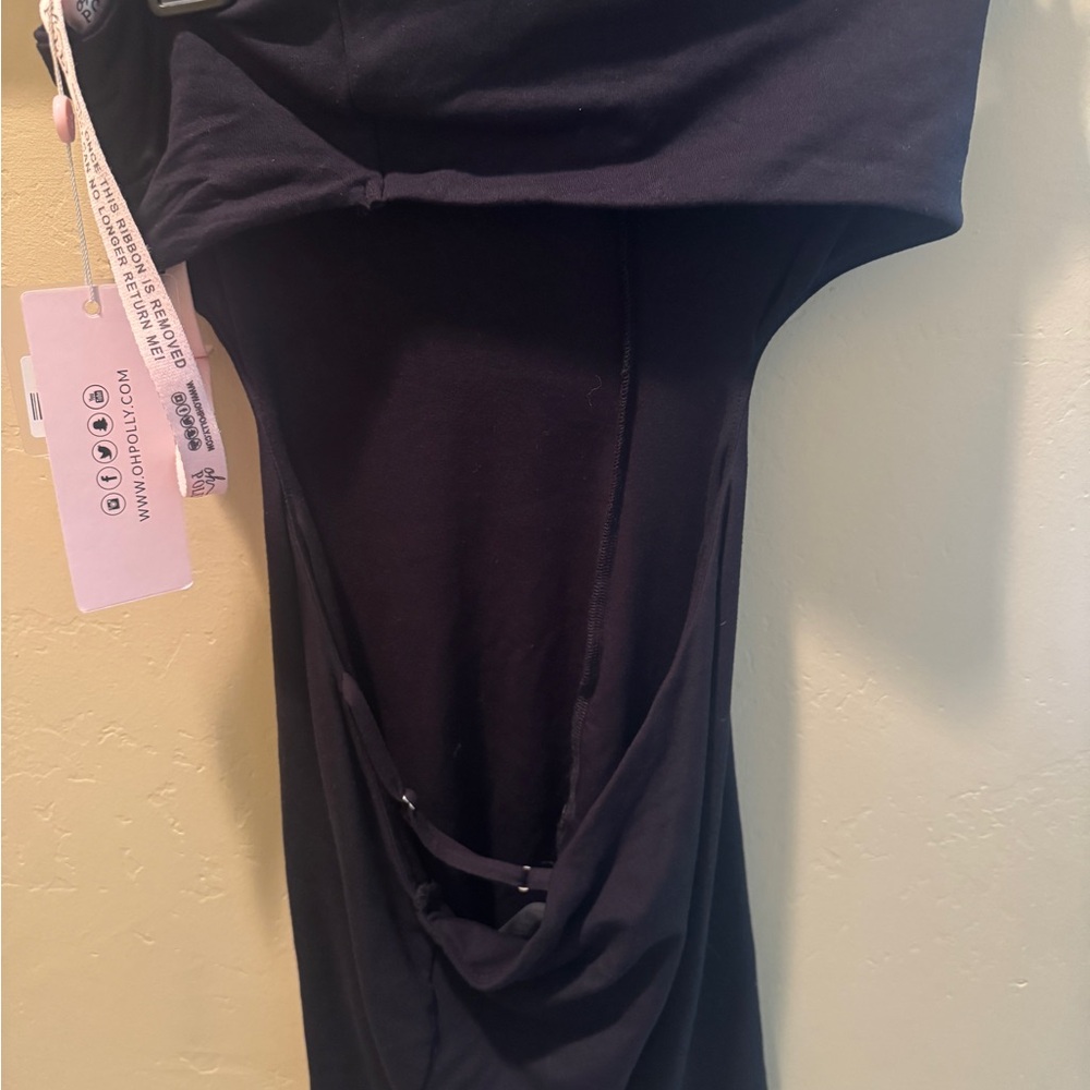 Oh Polly Black Cut Out Sexy Dress